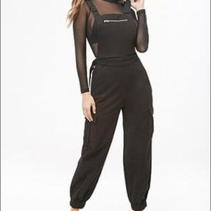 brand new black utility overalls